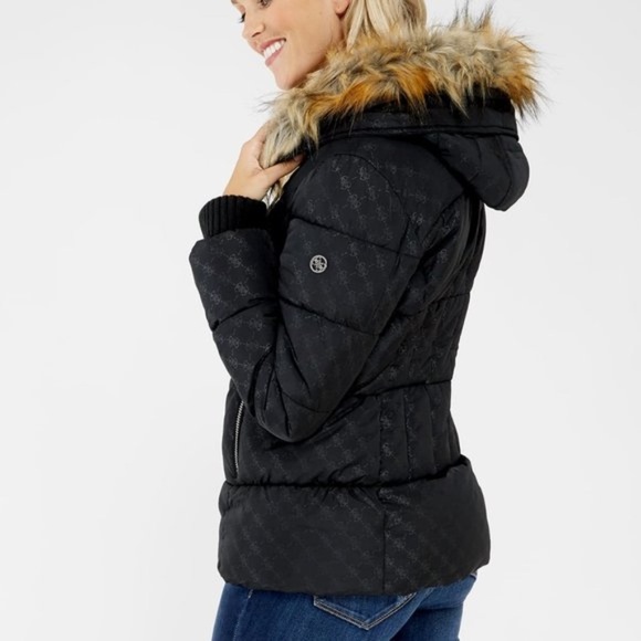 NEW GUESS Nataly Logo Puffer Women's Jacket - Picture 3 of 10